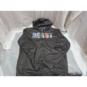 DC Comics Justice League Zip Up Hoodie Jacket Size Mens Large‎ Sweatshirt Beast
